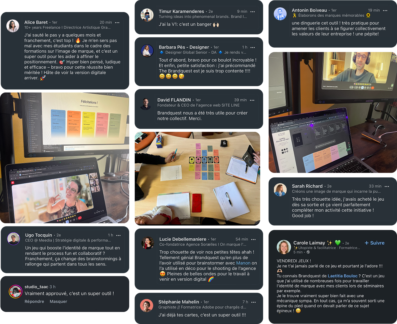 Témoignages de clients Brandquest sur LinkedIn